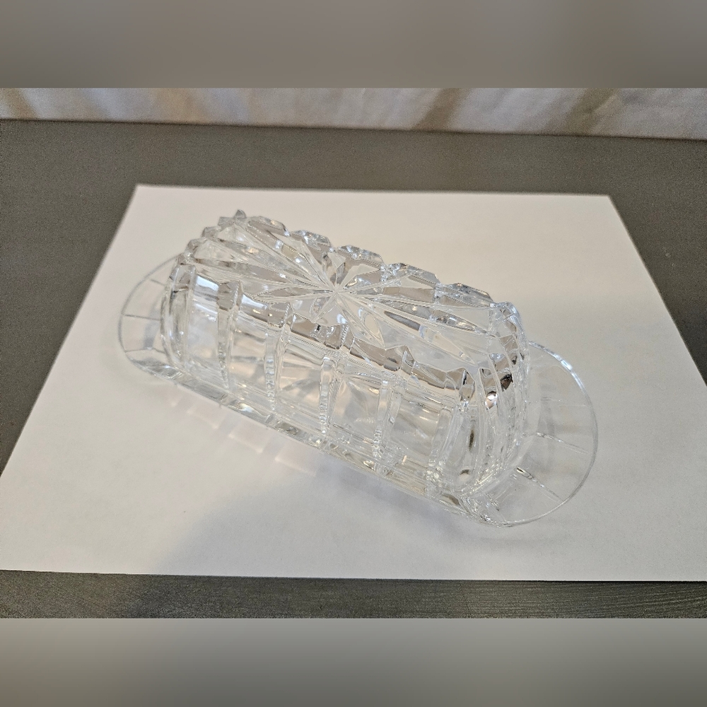 Reed & Barton Soho Crystal Covered Butter Dish